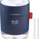 SmartDevil Small Humidifiers, 500ml Desk Humidifiers, Whisper-Quiet Operation, Night Light Function, Two Spray Modes, Auto Shut-Off for Bedroom, Babies Room, Office, Home (Dark Blue)
