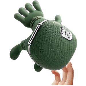 Bionic Heated Massager, Portable Shiatsu Neck and Back Massager, Electric Deep Tissue 4D Kneading Massage, Simulated Human Hand Design for Pain Relief and Muscle Relax (Textile Green)