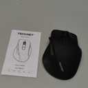 TECKNET Wireless Mouse, Bluetooth Mouse (BT5.0/3.0 & 2.4G) Rechargeable 4800 DPI Silent Mice, Computer Mice with USB A Receiver,Ergonomic Grips Optical Cordless Mice for Laptop/Mac/PC,Black