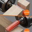 Crosstar 9Pcs Straight Router Bit Set 1/4" Shank, Carbide Straight Cut Router Bits for Woodworking, Includes 1/8", 5/32", 3/16", 1/4", 5/16", 3/8", 1/2", 5/8", 3/4" Cutting Diameters
