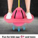 Pogo Jumper with Handle and Ball Pump, High Jump Toy Bounce Jump Trick Board Pogo Bouncing Ball Safe and Fun Pogo Stick for Kids Boys Girls and Adults (Pink)