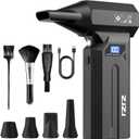 Compressed Air Duster, 150000RPM Powerful Electric Air Duster, 4-Gears Adjustable Cordless Air Blower with LED Light, Rechargeable Dust Blower for Computer, Keyboard, Outdoor, Home and Car