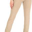 Yogipace,4 Pockets/Belt Loops,Petite Women's Straight Leg Yoga Dress Pant Work Pants Office Slacks,27",Khaki,Size M