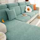 hyha Individual Couch Cushion Covers, Stretch Magic Sofa Seat Cushion Covers Washable, Dog Couch Sofa Slipcover for Pets, Kid with Elastic Bottom(Back Cover M, Green)