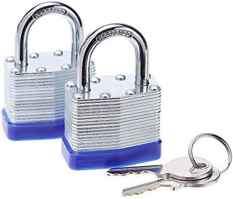 Pack of 2 Fu Volante Laminated Steel Key Lock, 1-9/16 in. Wide Body, 2 Padlocks Keyed Alike Pack of 2 Fu Volante Laminated Steel Key Lock, 1-9/16 in. Wide Body, 2 Padlocks Keyed Alike