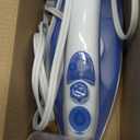 Impress Basic Clothing Iron | Non-Stick | Compact | Spray | Adjustable Steam | Fabric Selector | Swivel Cord | Lightweight | 1200-Watt (Blue)