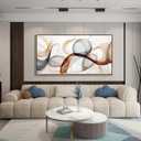 XLSJERST Modern Abstract Wall Art - Deep Spiritualism Art White And Brown Canvas Pictures Artwork Living Room Office Bedroom Wall Decor, 30x60