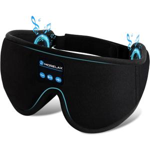 Sleep Headphones,Sleep Mask for Side Sleeper,3D Eye Mask for Sleeping with Stereo Speakers,Bluetooth Headphone,Perfect for Gifts for Women/Men Black