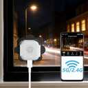 Uniter 2.5K No Drill Window Camera, 2.4GHz/ 5GHz WiFi Indoor Window Cameras for Home Security with Color Night Vision, Motion Detection, 24/ 7 Recording, Spotlight Siren, Real-Time Alerts, 2-Way Audio