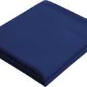 Twin Flat Sheet, 66x96 Inches, Brushed Microfiber, Navy Blue