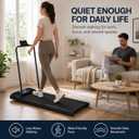 Walking Pad Treadmill with Handle Bar, 8% Incline Under Desk Treadmill