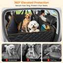 URPOWER 2026 Upgraded Back Seat Extender for Dogs - Large Hard Bottom Dog Car Seat Cover Holds 550lbs, Waterproof Dog Hammock Pet Bed with High-Density Foam Non-Slip Backseat Protector