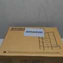 Dresser with Hanging Rack, 4 Drawers Small Closet for Bedroom, Reversible Fabric Kids Chest of Drawers with Clothes Rack, Tall Storage Tower, Sturdy Frame, White, 44''H