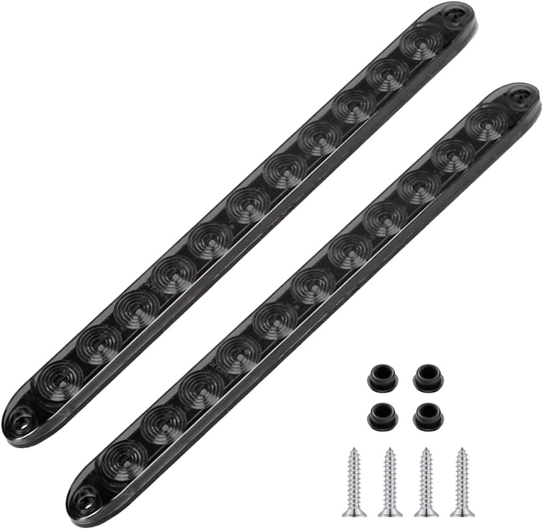 Smoke Lens Red 11 LED Trailer Brake Tail Light, 2 Pack 16 LED Stop Turn Signal Tail Lights Waterproof Brake Strip Red Light for Marine Boats Golf Cart Offroad Truck RV UTV ATV