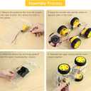 4WD Robot Car Chassis Kit with TT Motor, Battery Box, Acrylic Chassis and 4 Wheels for Robotics Projects, Smart Robot Chassis, Robots Car Platform for Arduino Raspberry Pi (4WD Robot Chassis)