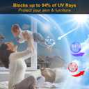 Window Privacy Film One Way Daytime Privacy Static Cling Sun Blocking Anti UV Reflective Window Tint for Home and Office, Tinted Grey, 35.4 inch X 157.4 inch