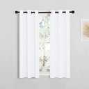 NICETOWN Draperies Curtains Panels, 2 Panels, 29 by 40, White, Blocking Out 50% Sunlight Window Treatment Curtains, Grommet Top Small Window Drapes for Bedroom