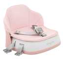 Dream On Me Cozy Pod Booster Seat with Removable Cover in Gray, Booster Seat for Kitchen Chair Includes a 3-Point Safety Harness with 2 Belts for Safety, Foldable & Easy to Carry (Pink)