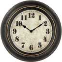 45MinST 18 Inches Retro Wall Clock, Silent Non Ticking Battery Operated Movement, Home/Wall Decor, Easy to Read, Decorate Bedroom/Living Room/Office