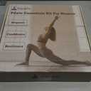 ElaraFit Home Pilates Ring and Ball Set for Women with 5 Resistance Bands 13 inch Magic Circle Workout Starter Kit for Beginners Full Body Toning 15 Min Daily Routine,Gradient Pink