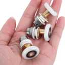 BESTonZON Shower Door Wheels Replacement Kit 6 Pack 0.98X0.54X1.26 Inch Bathroom Pulley for Sliding Glass Shower Door Hardware