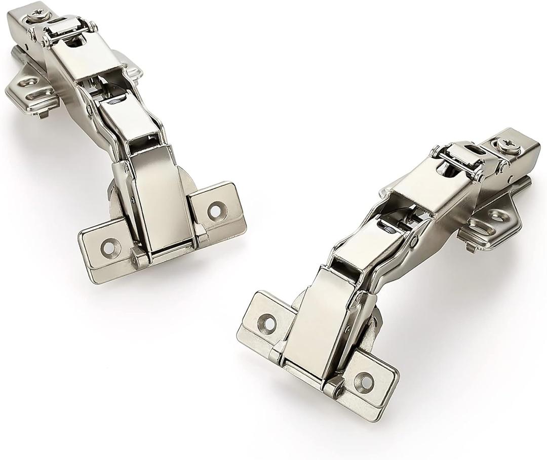 Ravinte 1 Pair 2 Pack Kitchen Cabinet Hinges, 165 Degree Kitchen Door Hinges Compatible with Lazy Susan Corner CupboardFull Overlay Face Frame Concealed Corner Cabinet Hardware