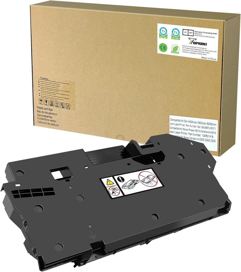 Waste Toner Cartridge Collection Container Box 30000 Pages 108R01416 for Xerox Phaser 6510, WorkCentre 6515, Dell H625cdw H825cdw S2825cdn, Xerox VersaLink C600 C605 C500 C505 Printers