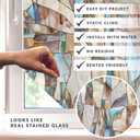 Mesa Window Privacy Film by Artscape - Decorative Stained Glass Design, Static Cling, Blocks Direct Views, UV Protection, Easy to Apply and Removable, Made in USA - 24 x 36 Inch