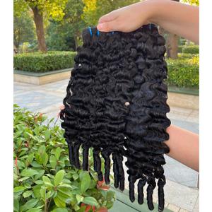 Lemoda Burmese Curly Bundles Human Hair 14 14 14 Inch 3 Bundles 100% Unprocessed 15A Virgin Raw Burmese Curly Bundle with Spiral Curls End Real Human Hair Extensions Quick Weave Natural Black