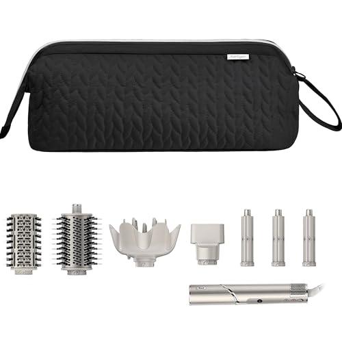 KarSyon Shark Flex Style Case for Dyson Airwrap Hair Dryer Brush Revlon Hair Tools Travel Bag Carrying Case Flat Curling Iron Organizer (Black)