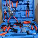 Yuesstloo 16 Pcs Hose Clamp Pliers Set, Hose Clamp Removal and Installation Tool with Long Flexible Plier & Electrical Disconnect Pliers for Automotive Coolant Radiator Heater, Water Hoses, Fuel Lines