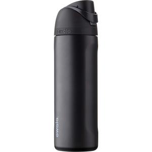 Owala FreeSip Insulated Stainless Steel Water Bottle with Straw, BPAFree Sports Water Bottle, Great for Travel, 24 Oz, Very, Very Dark