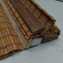 LazBlinds No Drill Bamboo Roman Shades, 22.5" W x 48" H, Malay Umber