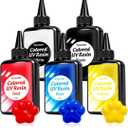 Teexpert UV Resin Kit, 500g Opaque Colored UV Resin Large Capacity Hard Type, Odorless & Low Shrinkage, Vibrant Color for Jewelry Making, Crafts, Keychain, Small Decoration