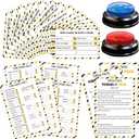Office Party Friendly Feud Game with 2 Answer Buzzers, Team Building Feud Cards for Family Game Night Fun Trivia Quiz for Work Staff Coworkers Company Groups Holiday Gathering