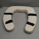 Soft Padded Toilet Seat Cushion with 2-Inch High-Density Foam & Waterproof PU Fabric, U-Shape Padded Toilet Cushion - Secure Hook & Loop Tape, Fits Standard/Elongated Toilets (Beige)