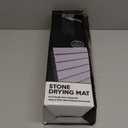 BEST4HOME Stone Drying Mat for Kitchen Counter - Grey 12x16In Dish Drying Mat - Foldable Diatomite Stone Dish Rack - Absorbent Diatomaceous Earth Non-Slip Tray for Bathroom