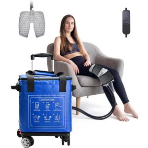 Ice Machine for Knee After Surgery 19qt, Portable Cold Therapy Machine Knee Replacement Recovery, Pain Relief Cryotherapy System with Timer, Compression Pad fits Shoulder Hip Ankle