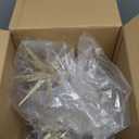 6 Inch Set of 8 Glitter Large Star Hanging Ornaments Christmas Tree Decorations Plastic Festive Embellishments Pendant, Shiny Holiday Decor (White)