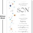 Son Birthday Card, Birthday Cards Gifts for Son from Mom Dad Parents, 8 x 5.3 inches