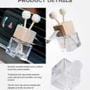 2PCS Car Essential Oil Diffuser,Interior Car Accessories Empty Essential Oil Diffuser Bottle,Refillable Empty Glass Perfume Bottles with Vent Clip,Wooden Cap and Stick,Fits Most Vehicles (2pcs) (1 Count (Pack of 1))