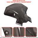 Windshield for Kawasaki Z900 Z650, Dark Tinted Wind Shield Windscreen Air Wind Deflector Front Flyscreen for Kawasaki Z900 2020-2024 Z650 2021-2024