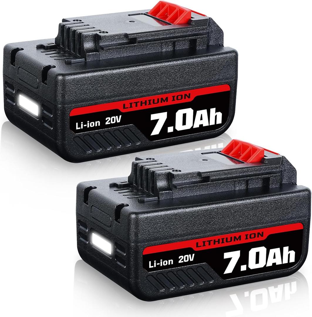 VINIDA Upgraded 2 Packs PCC685L 7.0Ah Replacement for Porter Cable 20V Battery Compatible with Porter Cable Batteries PCC680L PCC682L PCCK602L2 PCC600 PCC640
