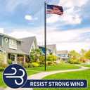 16FT Heavy Duty Flag Pole for Outside House – 13-Gauge Extra-Thick Aluminum Flagpole, Complete Set with USA Flag & All Hardware to Fly Two Flags – Great for Patriotic Displays & Gift Giving