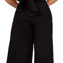 VERWIN Plus Size Ruffle Plain Full Length Loose Sleeveless Women's Jumpsuit Asymmetric Falbala Woman Romper 5XL