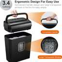 Bonsaii 6-Sheet Micro-Cut Paper Shredder, P-4 High-Security for Home & Small Office Use, Shreds Credit Cards/Staples/Clips, 3.4 Gallons Transparent Window Wastebasket, Black (C234-A)