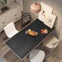 ZORESYN Conference Table Pads (66.9" x 27.6") - PU Leather Extended Large Mousepad Desk Mat - Nonslip Base and Waterproof Desktop Writing Pad Mouse Mat (Black)