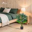 Der Rose 28" Fake Palm Tree Large Artificial Potted Plants Indoor for Home Porch Patio Living Room Bathroom Outdoor Decor