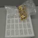 Domensi 30 Pcs 10/15/30/50 ml Glass Perfume Bottles Mini Glass Empty Spray Atomizer Bottles Bulk Refillable Perfume Dispenser Container with Pump Tool for Travel Skin Care (30 ml,Gold)