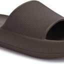 Joomra Pillow Slippers for Women and Men Non Slip Quick Drying Shower Slides Bathroom Sandals | Ultra Cushion | Thick Sole 39-40, Chocolate)